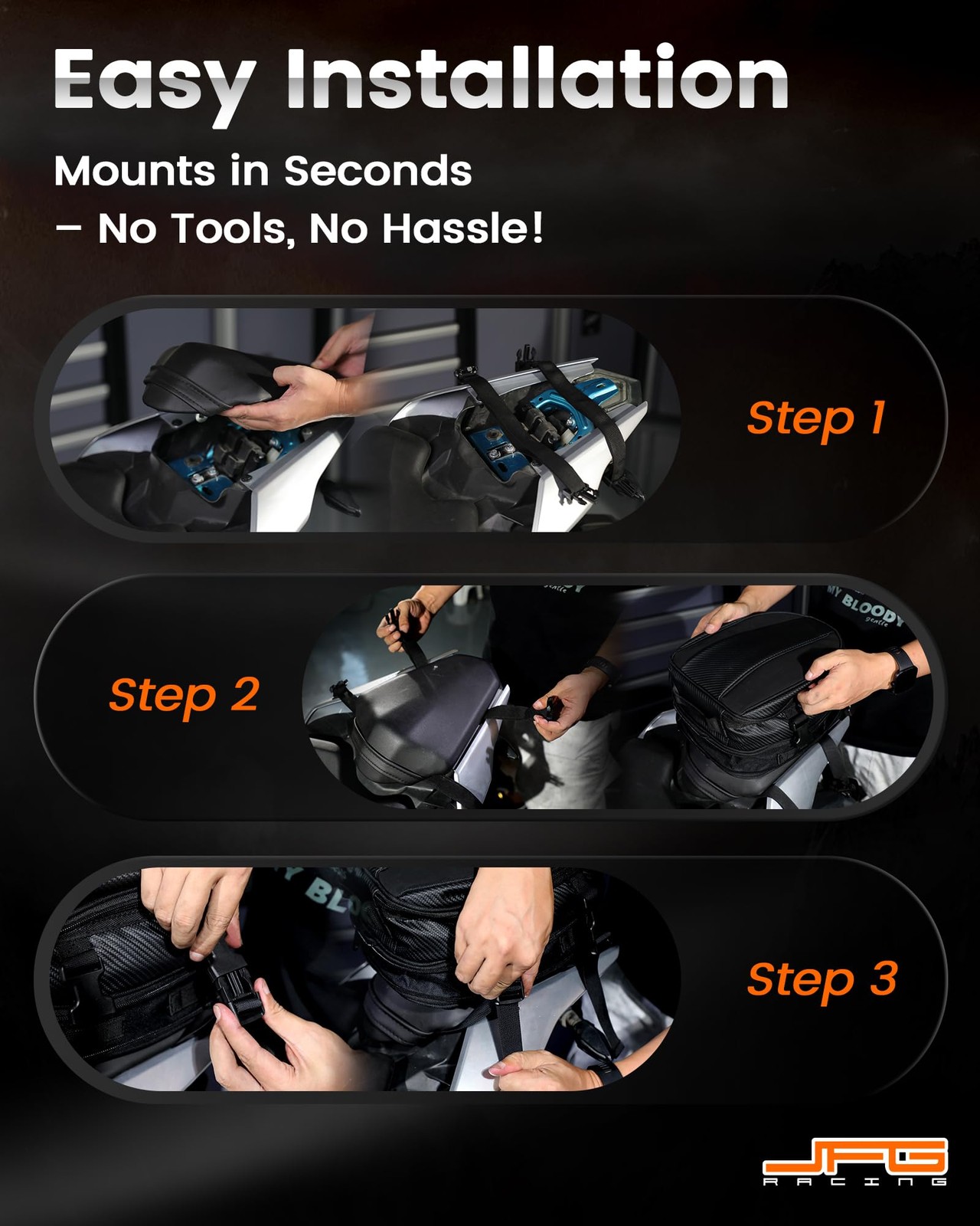 Motorcycle Tail Bag,12L Dual Use Seat Helmet Bag Backpack Universal for Motor