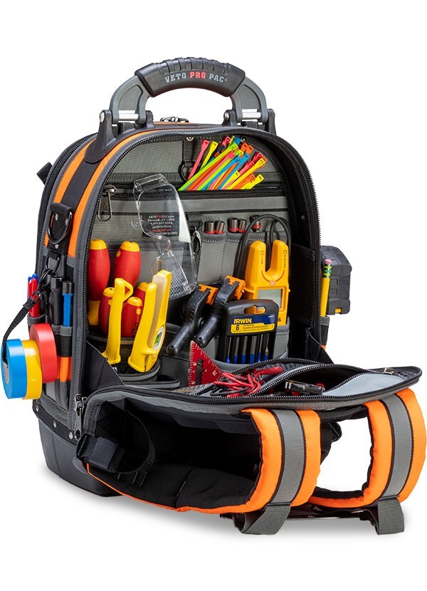 Veto Pro Pac Tech-Pac Hi-Viz Orange Large Tool Backpack