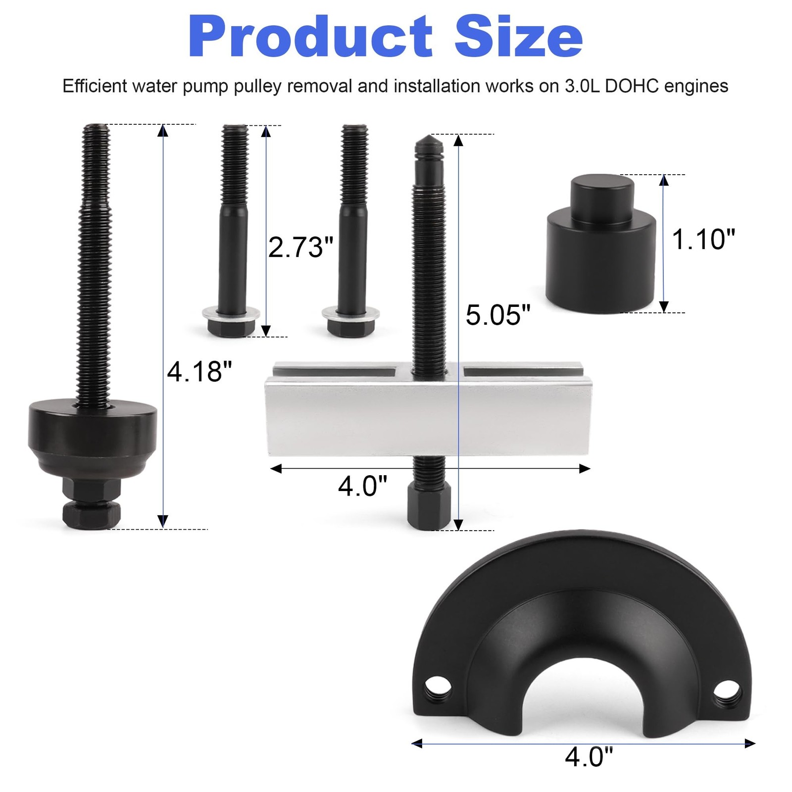 Water Pump Pulley Remover Installer Tool Complete Kit 3.0L Duratec Engine Com…