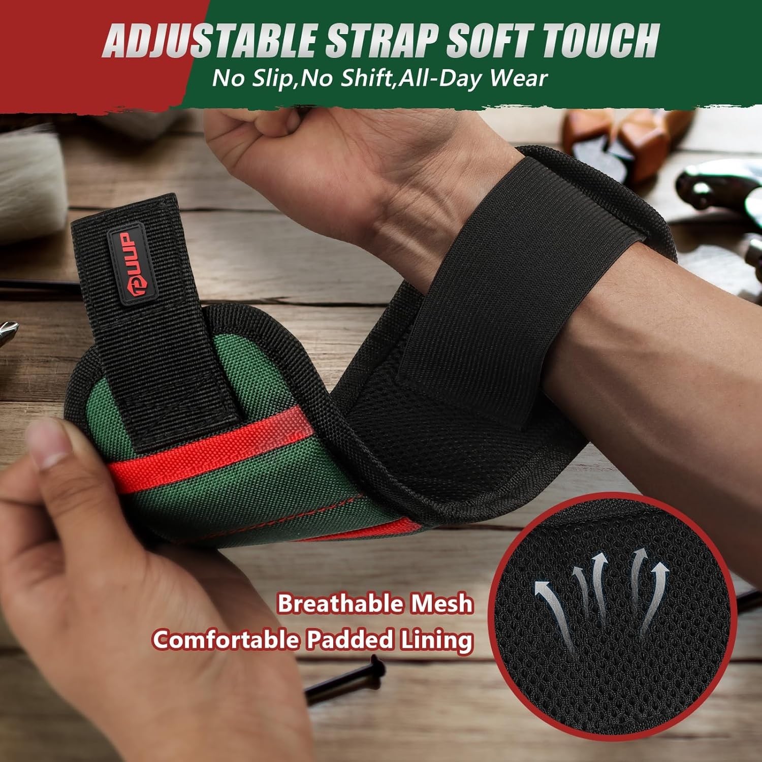 Rechargeable LED Wrist Tool Holder with Strong Magnets – Ultimate Handyman Gift