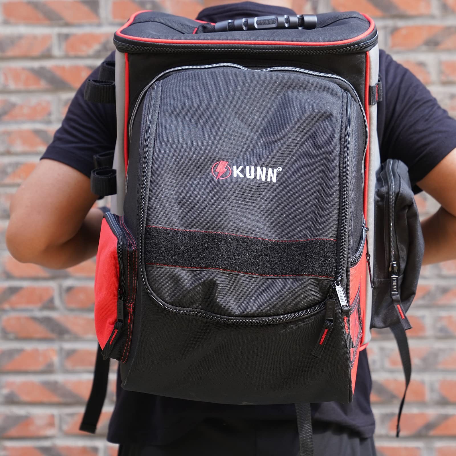 KUNN Welding-Backpack with Detachable Helmet-Bag – Welding Backpack Red, Red