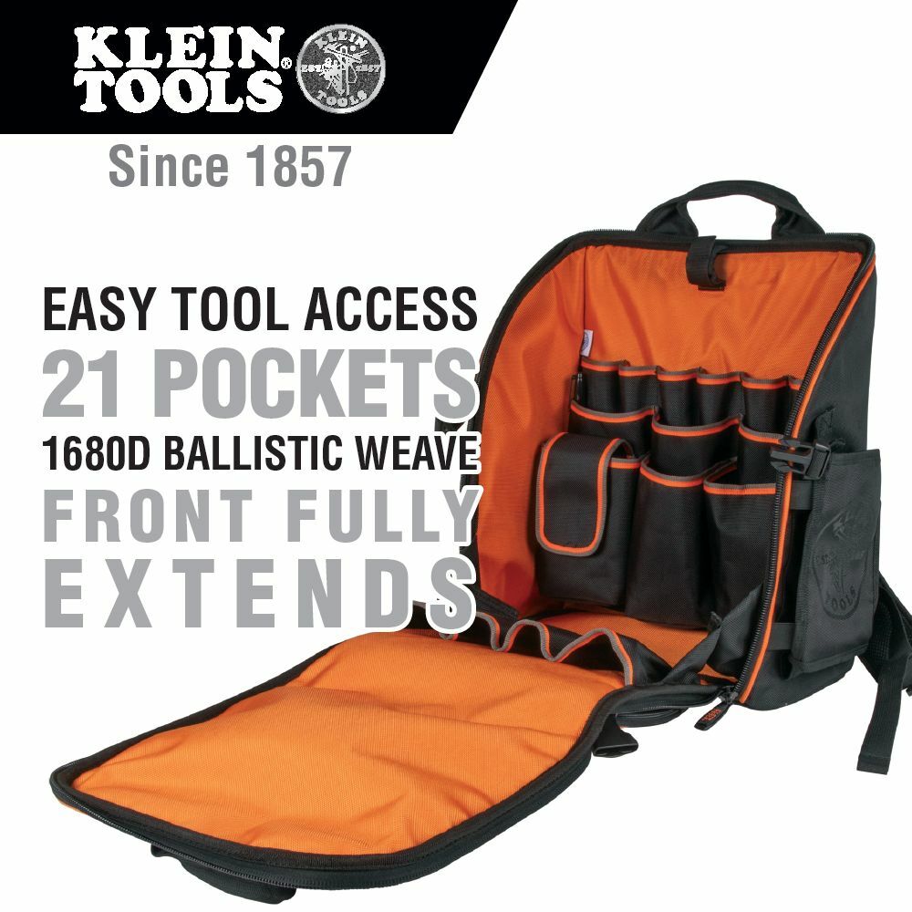 Klein Tools 55482 Tradesman Pro Tool Station Tool Bag Backpack