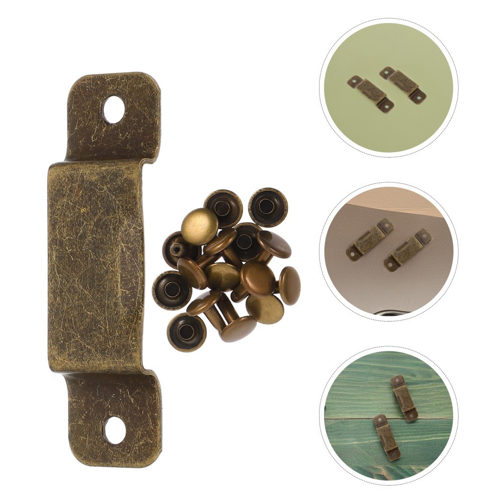 6Pcs Metal Tape Measure Belt Clip with Rivets Stable Holder for Measuring Tools