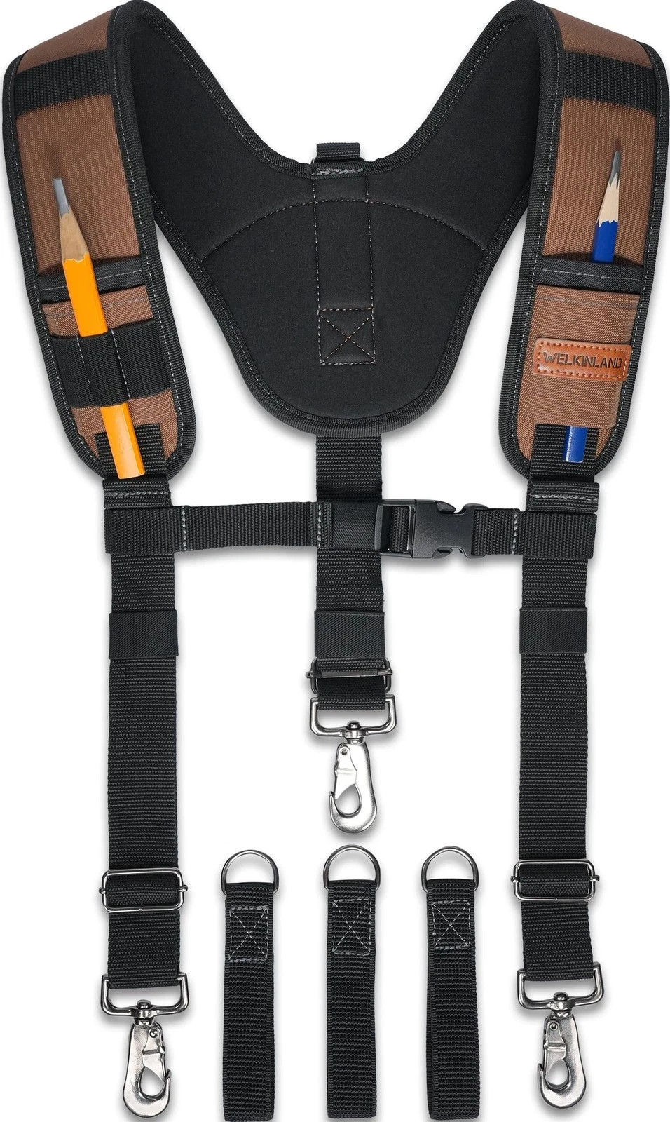 Heavy Duty Tool Belt Suspenders Padded RipStop Construction Carpenter