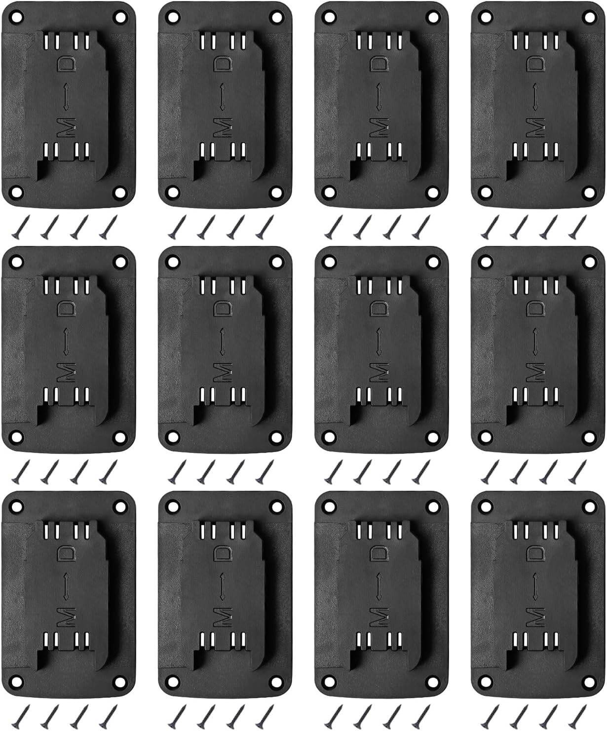 12Packs Tool Holder for Milwaukee M18 & Dewalt 20V,Wall Mount Drill Holder with