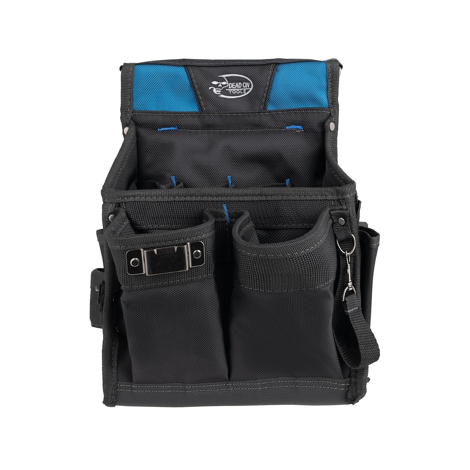 Pro Electricians Tool Pouch Black 20 Pockets Nylon Belt Clip Heavy Duty Tool Bag