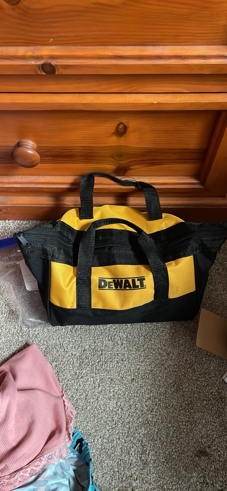 DEWALT Tool Bag Yellow Black Full Zip With Handle