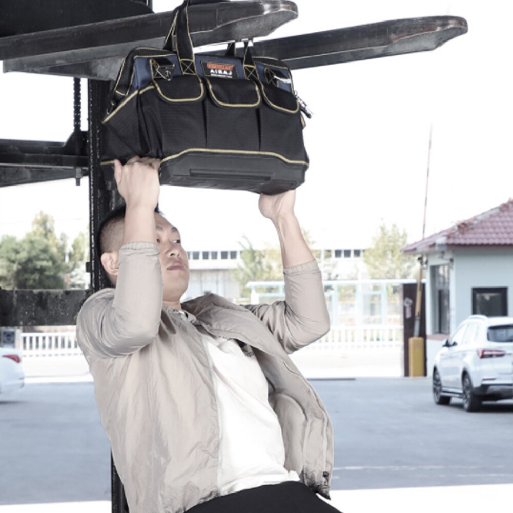 Multi-Function Tool Bag Oxford Cloth Electrician Wide Mouth Tool Bag Waterproof