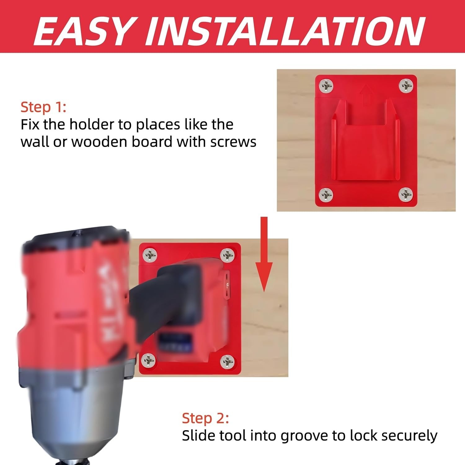 10 PCS Tool Holders + 10 PCS Battery Packs – Easy Mount