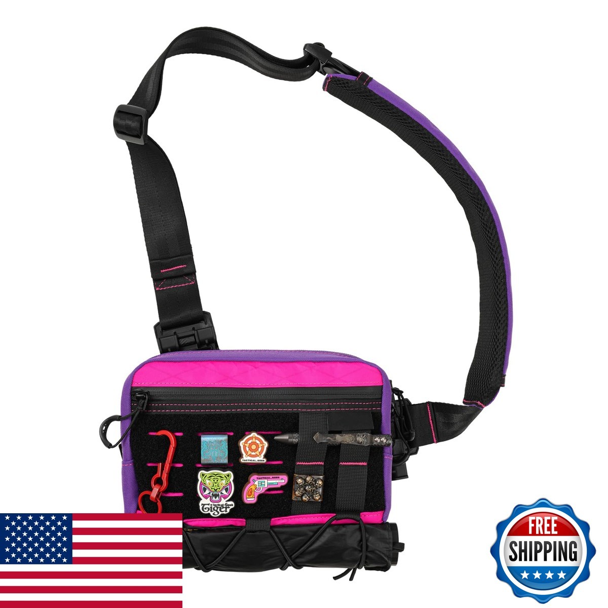 Tactical_Geek Tacticalgeek Cache L3S Purple Crossbody Shoulder Bag Multipurpose