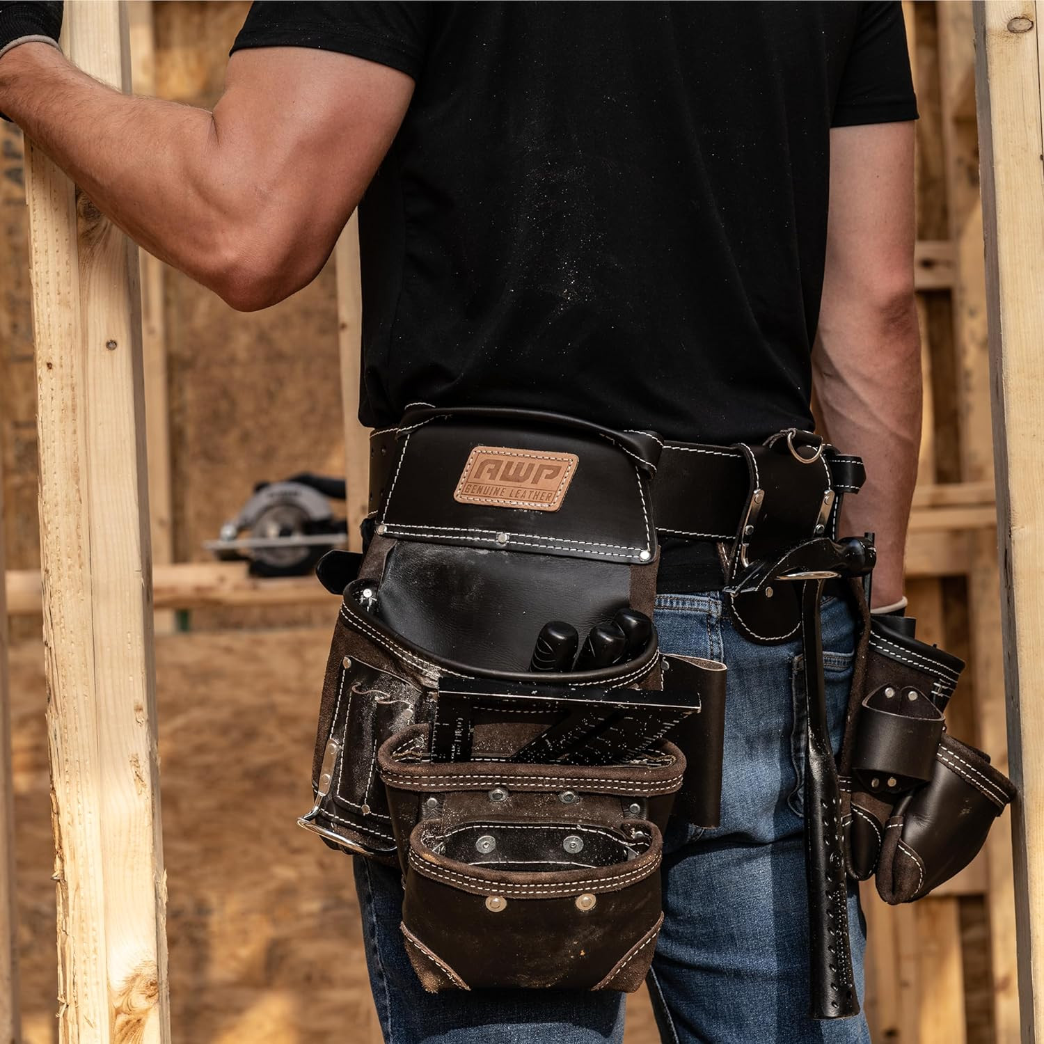 Tool Belt Tool Rig, Durable Premium Utility Belt Organizer for Men & Women, Util
