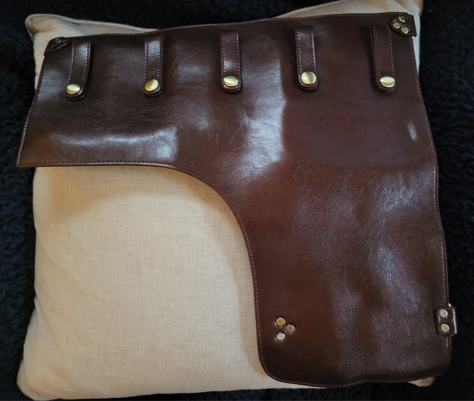 Professional Barber Bag Hair Stylist Belt Bag Tool Bag Natural Leather Brown ✂️
