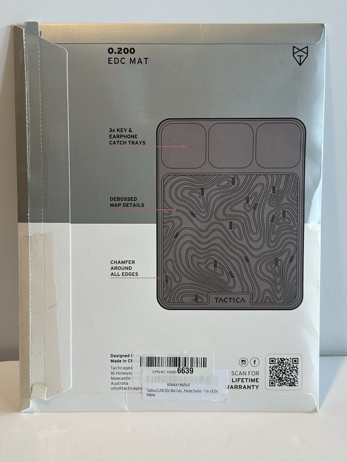 Tactica Gear 0.200 Everyday Carry Mat EDC Black 8.5×11 Silicone New