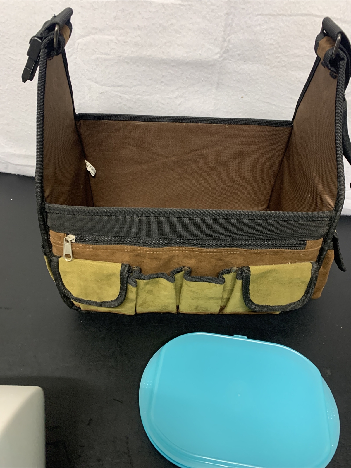 Portafolia Leather & Canvas Tool Cooler Carry Bag w/ Cooler VERY NICE!!!