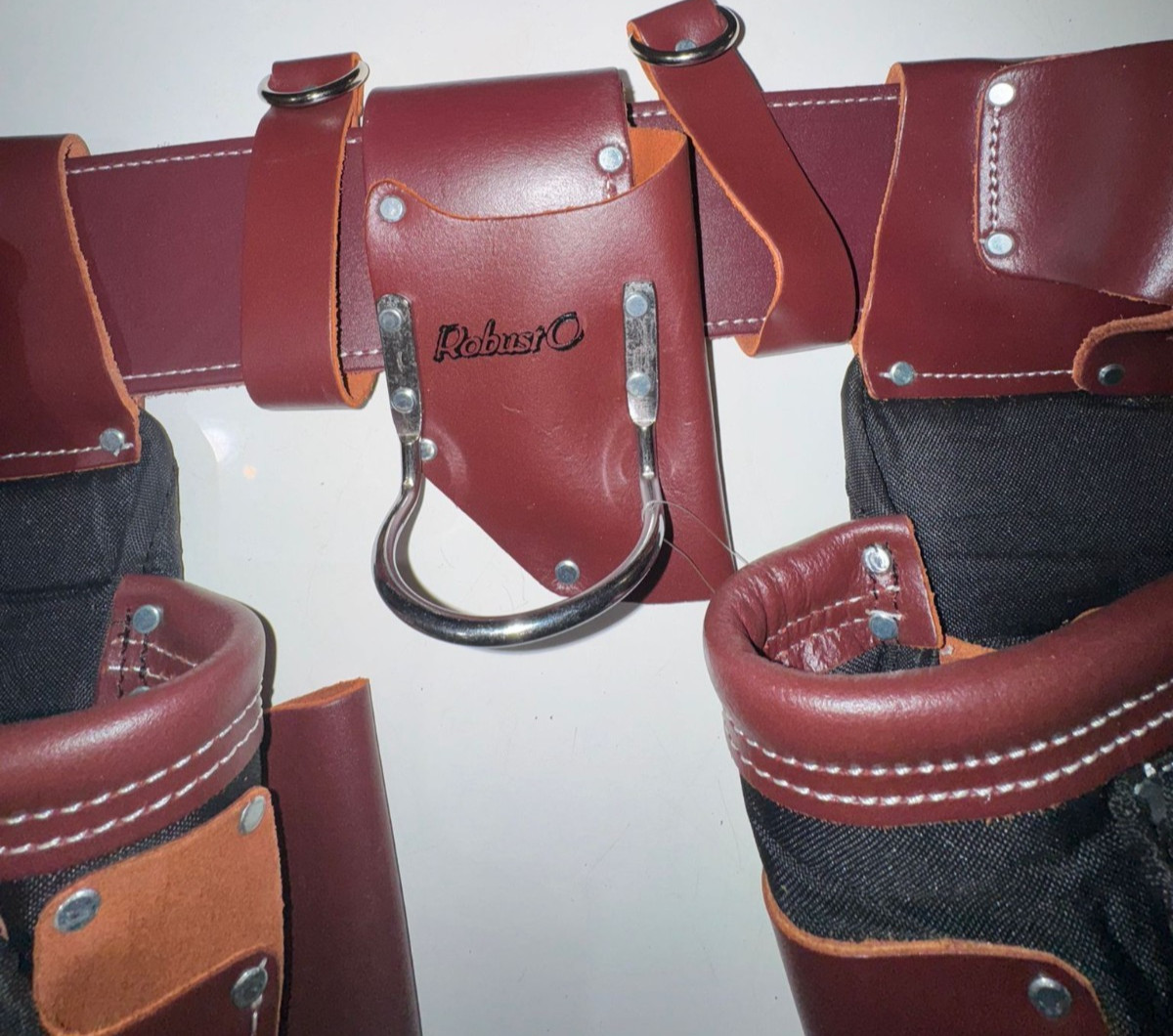 Top Grain Leather and Ballistic Combo(Black & Cherry)