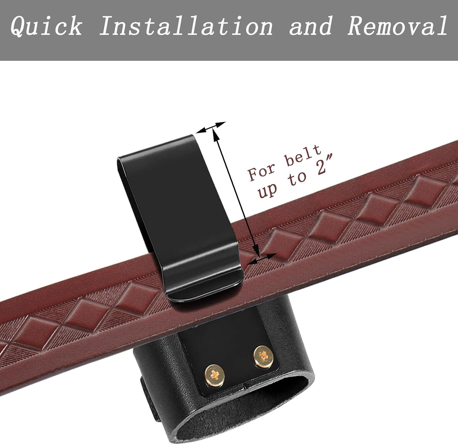 Hammer Holder,Professional Leather Hammer Holster – Clip-On Tool Belt Holder for