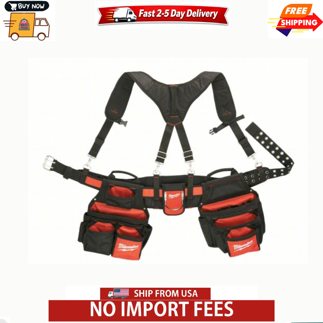 Milwaukee 48-22-8120 30 – 53-Inch 24-Pocket Suspension Rig Contractor Work Belt