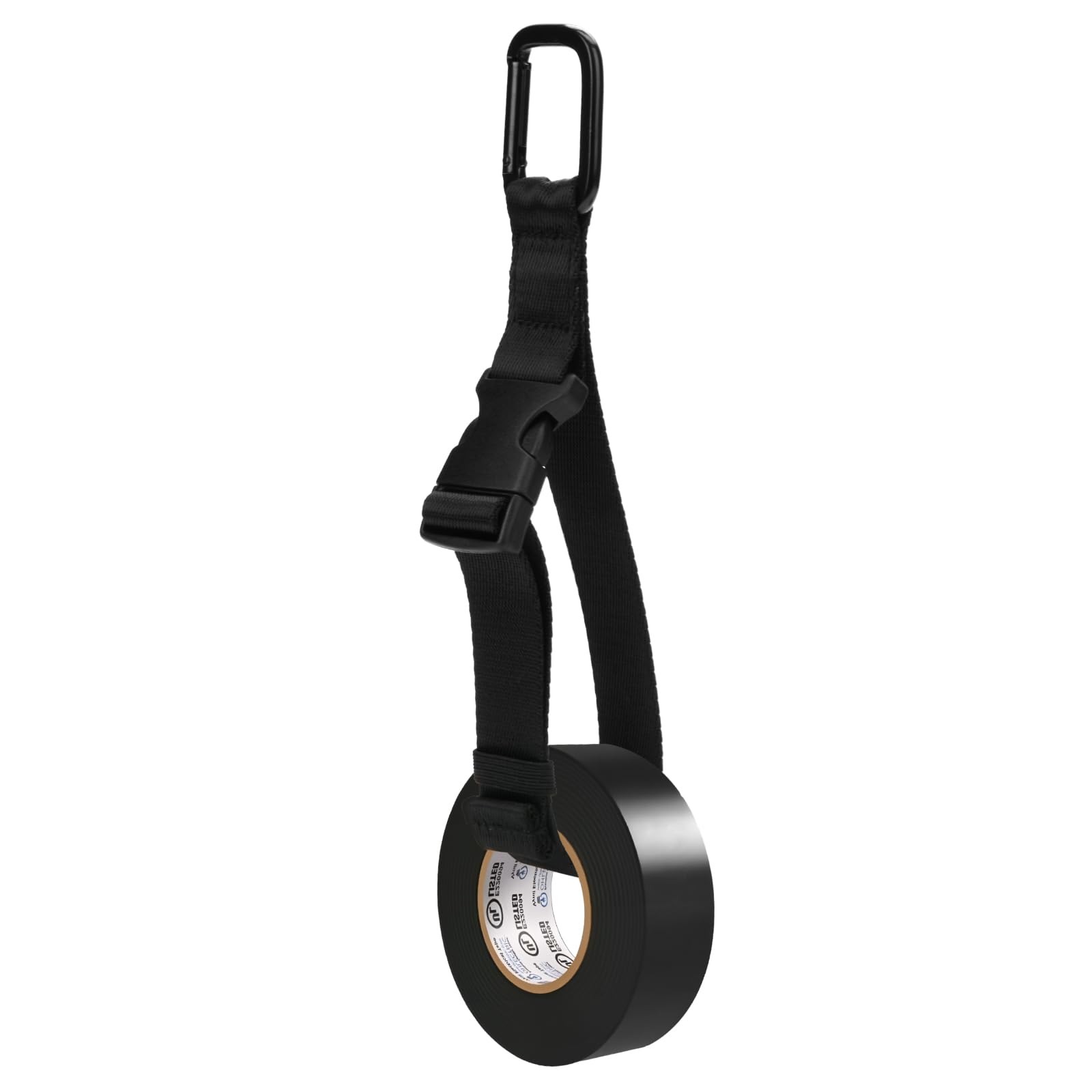 Electrical Tape Holder for Tool Belts, Thong with Carabiner Clip