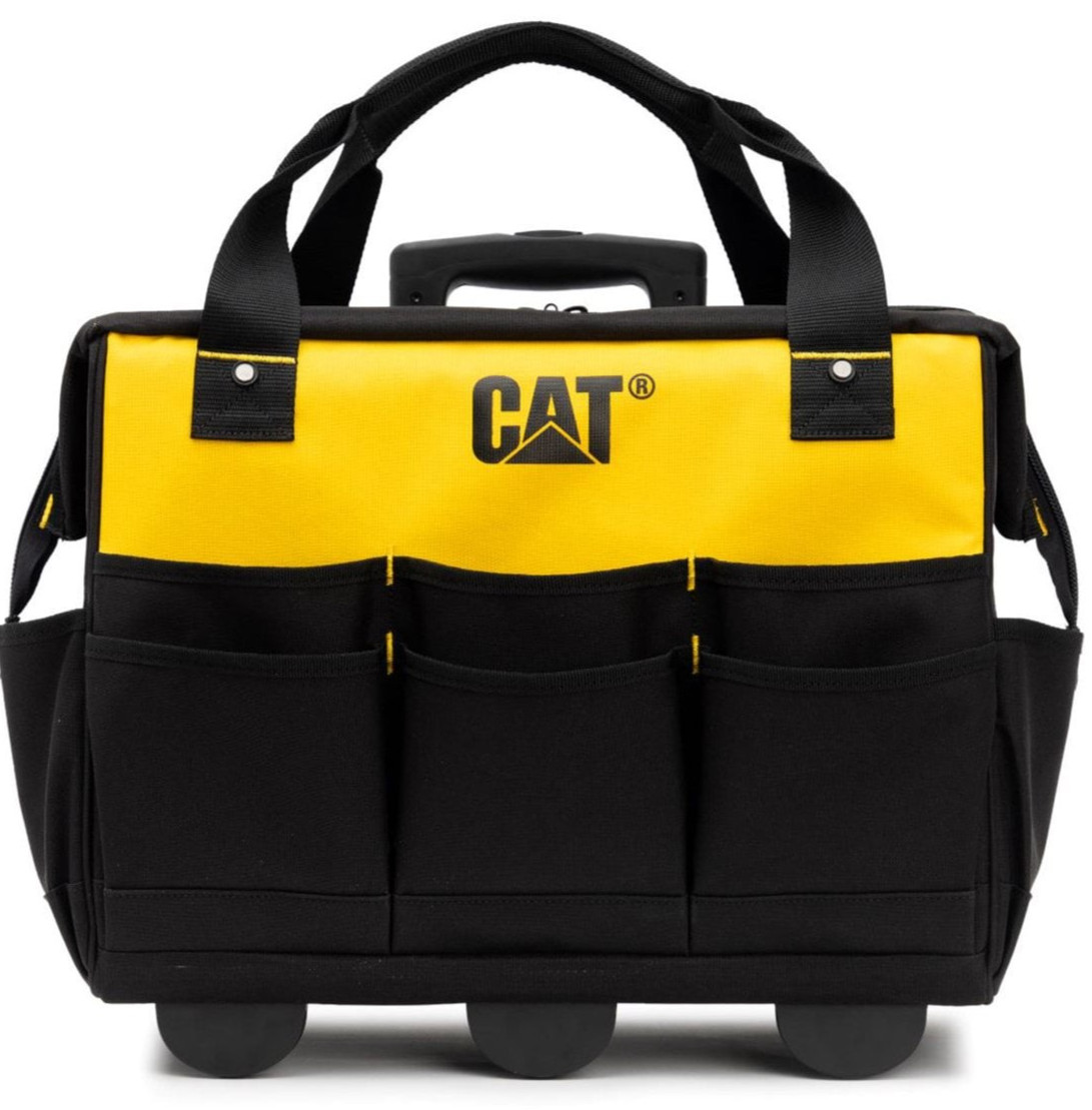 Caterpillar 18-inch Rolling Tool Bag, 75 lbs Capacity, Tool Storage, CAT