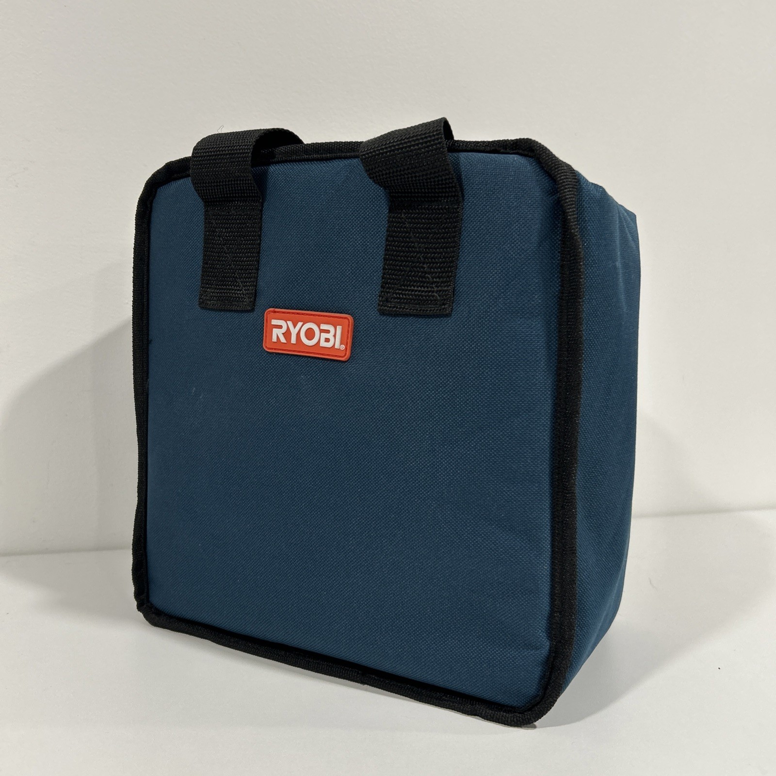 Vintage RYOBI Tool Bag Blue Yellow Zipper 10x10x6” Work Storage Organizer Cooler