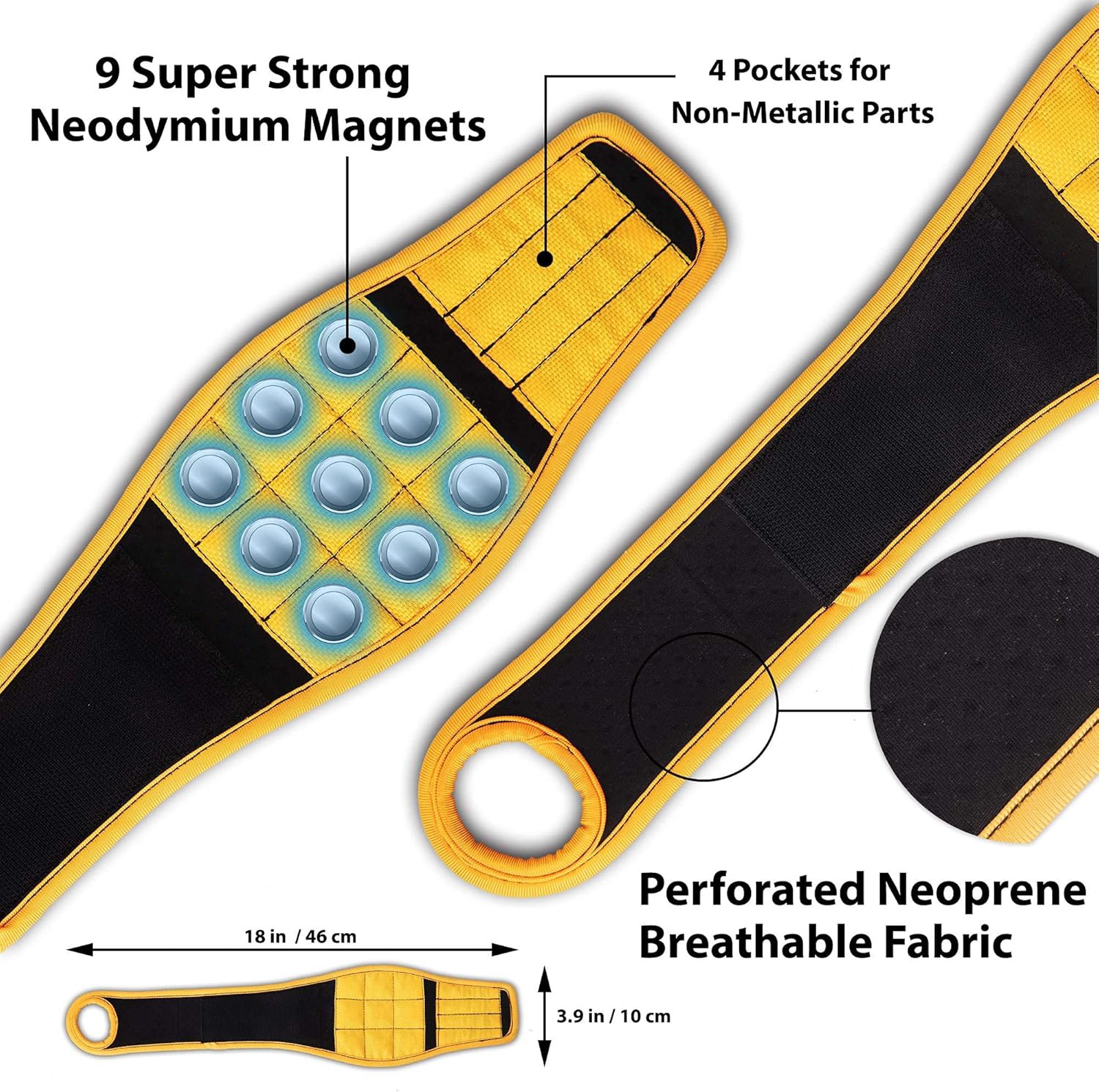 Magnetic wrist strap tool gift for him, magnetic screw bracket wrist support