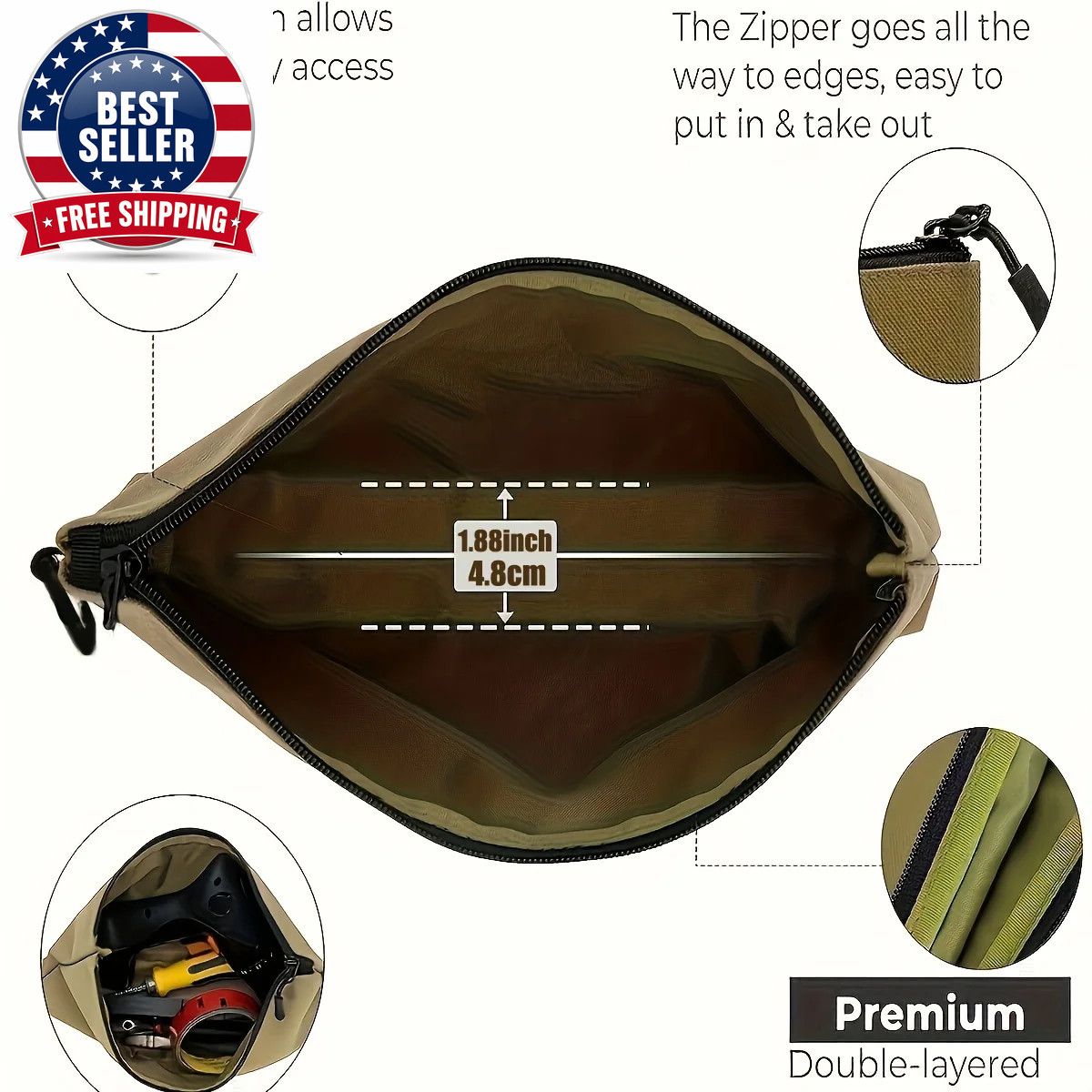 Newshark Canvas Tool Bags,Heavy-Duty Canvas Tool Bag, Multifunctional Household