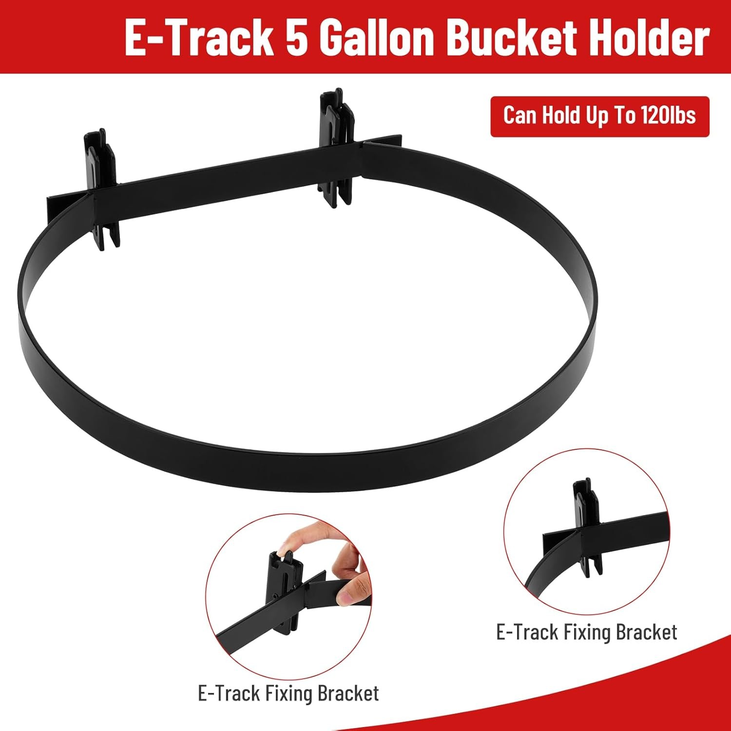 5 Gallon Bucket Holder for E Track Wall Mount Buckets Hanger E Track Accessor…