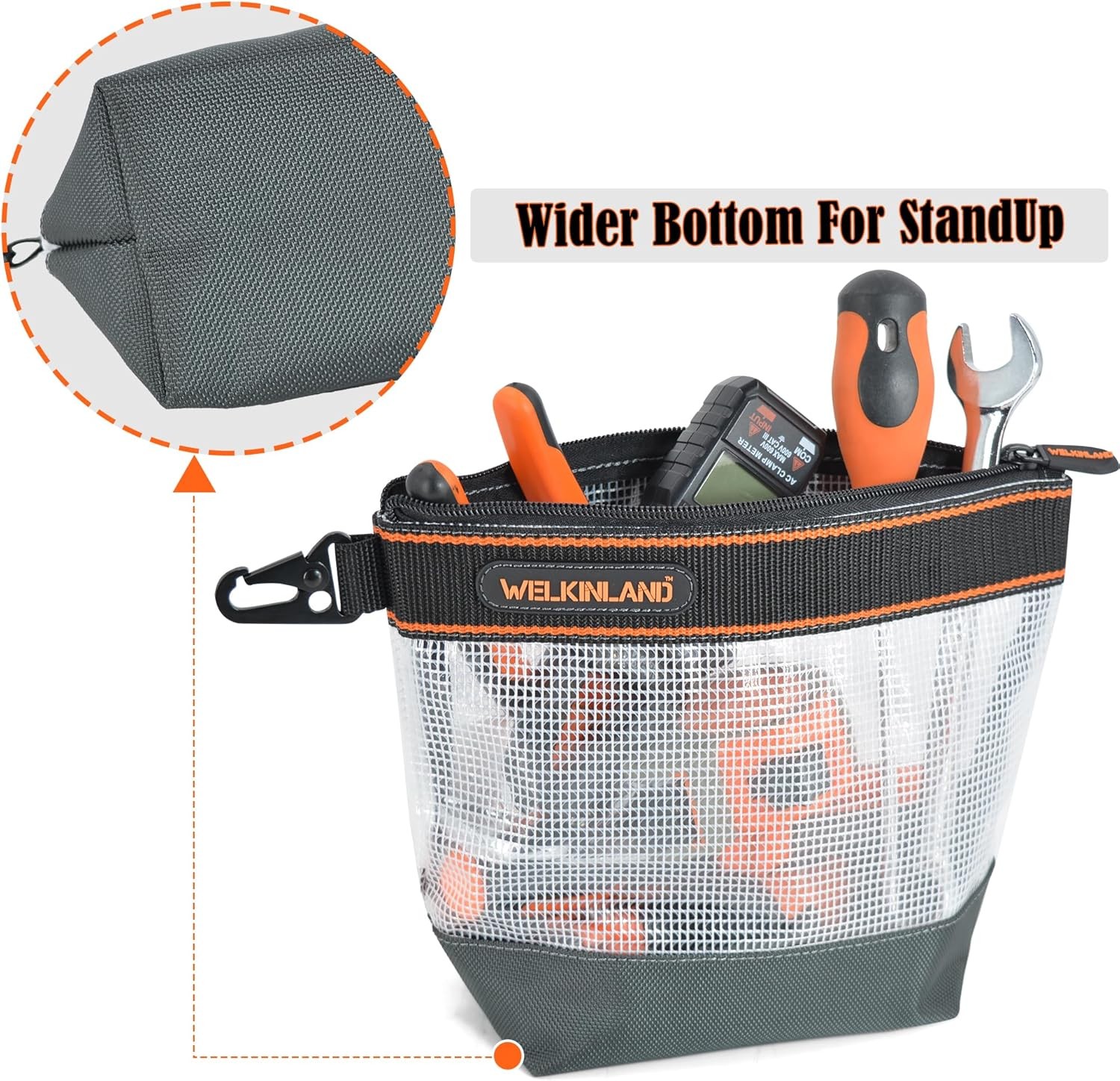 10-Inch Clear Tool Pouch Organizer – 4 Pcs Zipper Tool Bags