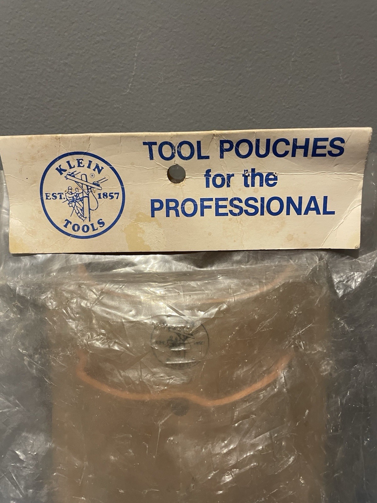Vintage Klein Tools 5149 3 Pocket Leather Pouch N.O.S. 1990s
