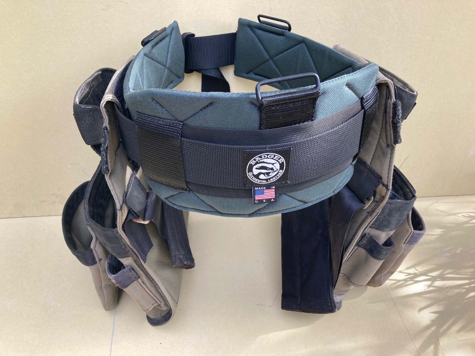 Badger Occidental Tool Belt w/ Diamondback Tool Pouches OX & Mule bags belt sz M