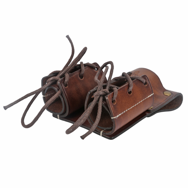TOURBON Leather Spud Wrench Tool Iron Double Worker Bull Pin Holder Belt Pouch