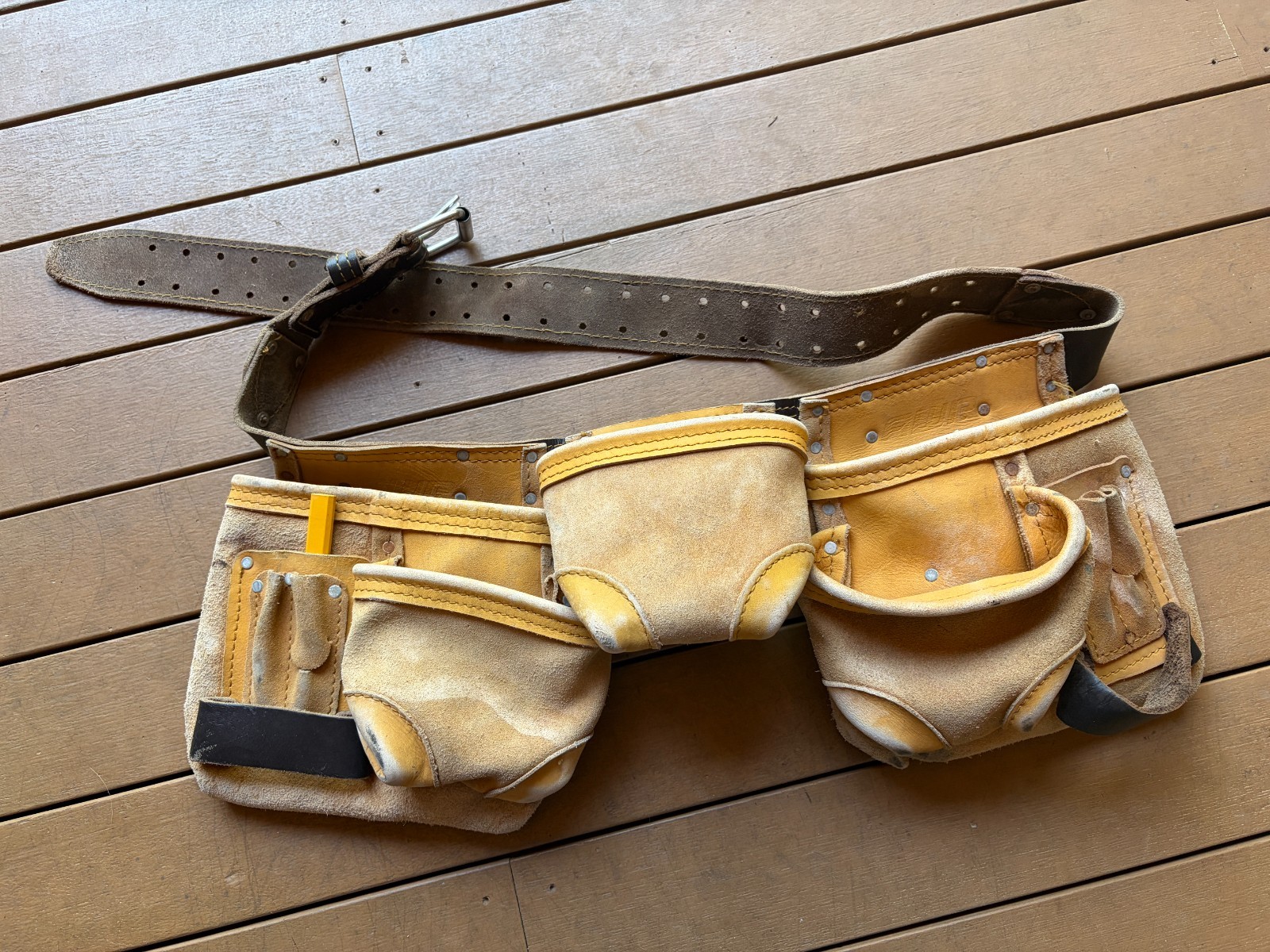 AWP Leather Construction General Contractor Utility Tool Belt Adjustable 1LT-428