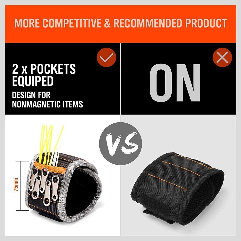 HORUSDY Magnetic Wristband, Stocking Stuffers, Gifts for Men, Premium Tool Belt