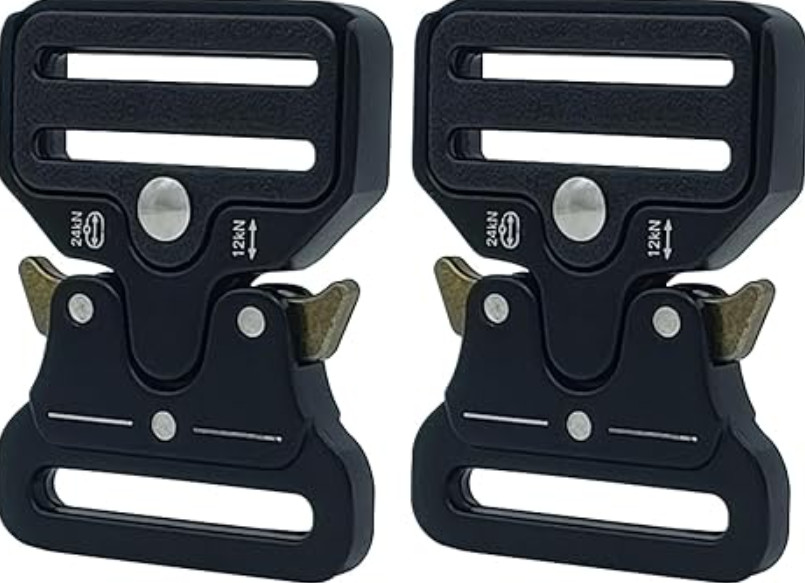 2 Pack Metal Quick Release Buckles, 1.5 inch (38mm), Adjustable for Backpack