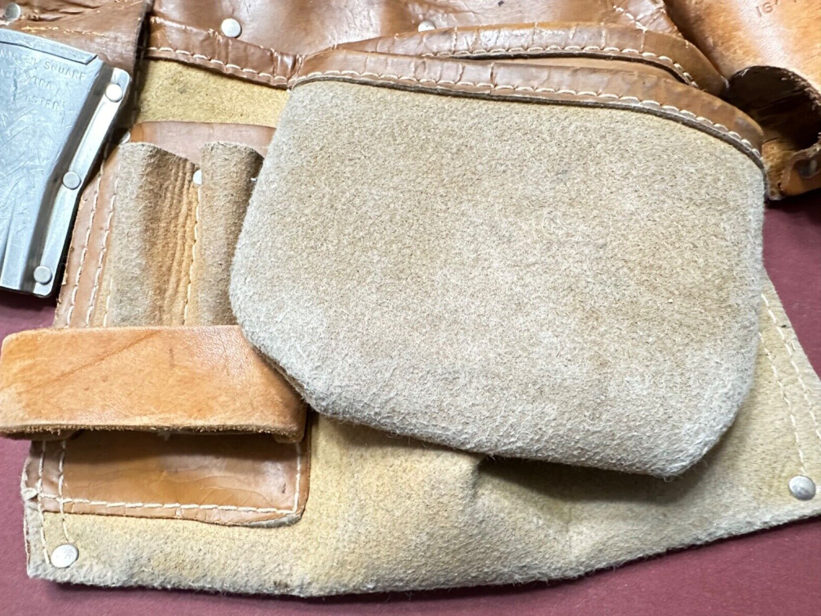 Vintage Sears Craftsman Large Smooth Pockets Adjustable Tool Belt, 11 Pockets