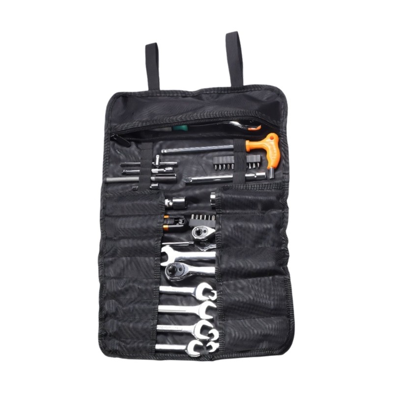 Fabric Tool Roll Pouch for Vehicle Kits and Home Maintenance