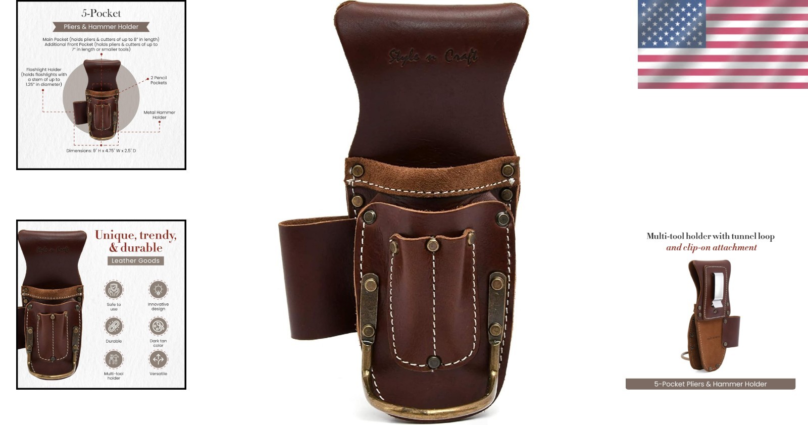 9-Pocket Carpenter’s Nail and Tool Pouch