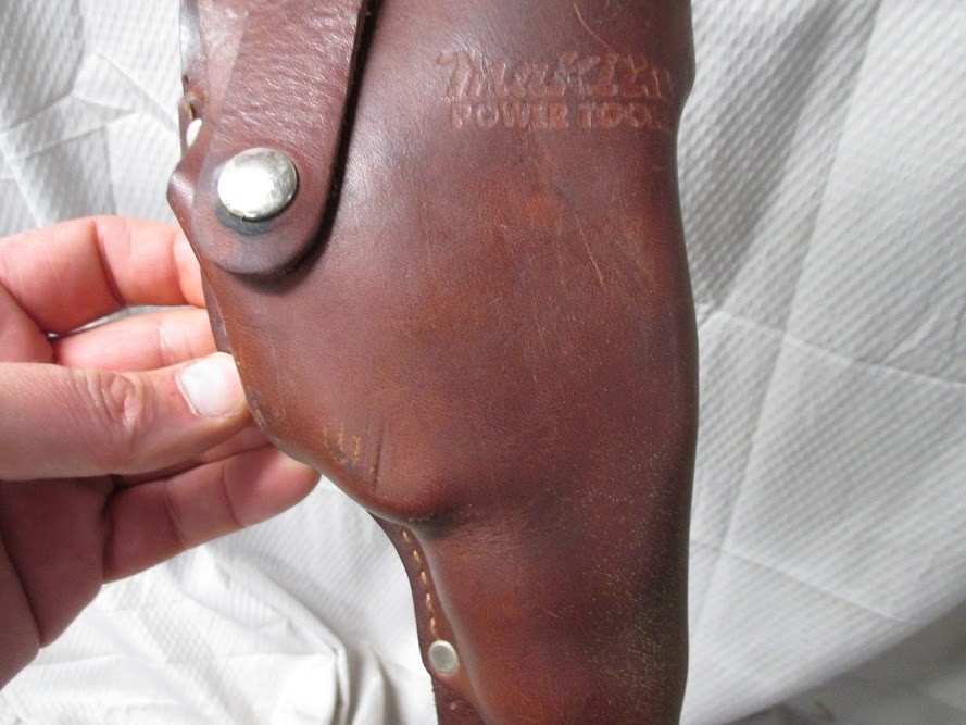 Makita Power Tool Cordless Drill Leather Holster Dark Brown