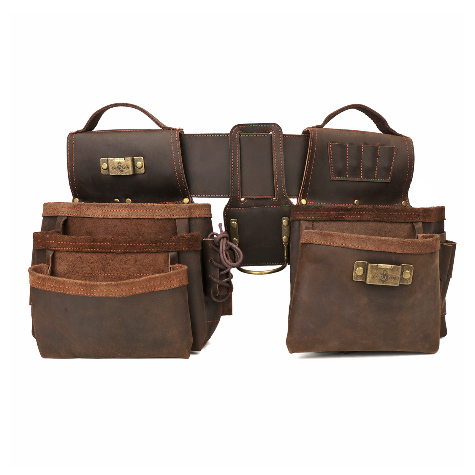Tourbon Leather Tool Belt/Pouch/Bag/Holder Workshop Carpenter Framer Rig Pockets