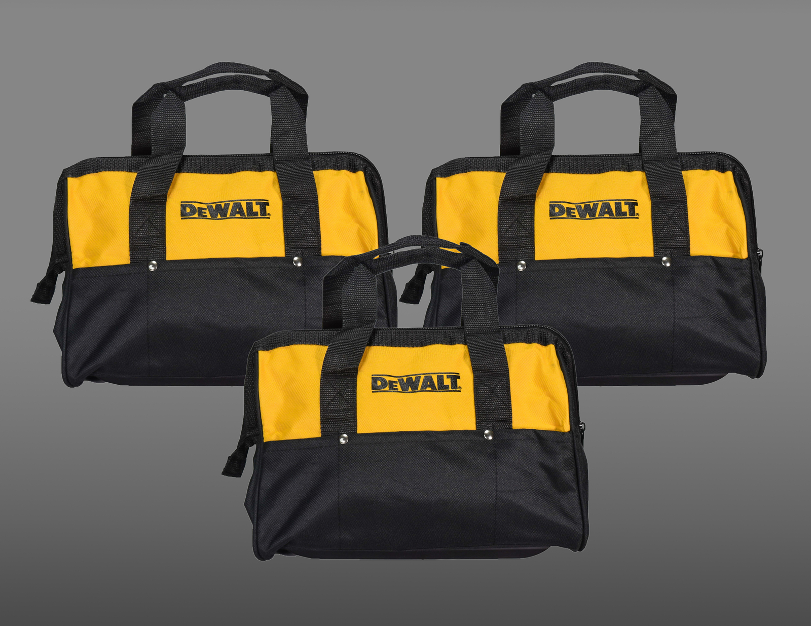 3 Dewalt 12″ Tool Bags for 2 piece 18V or 20V tool kits Soft Cases
