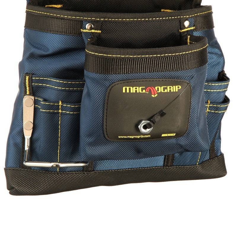 Durable 8 Pocket Tool Pouch W/ Magnetic Pocket & Easy Access Exterior Magnet New