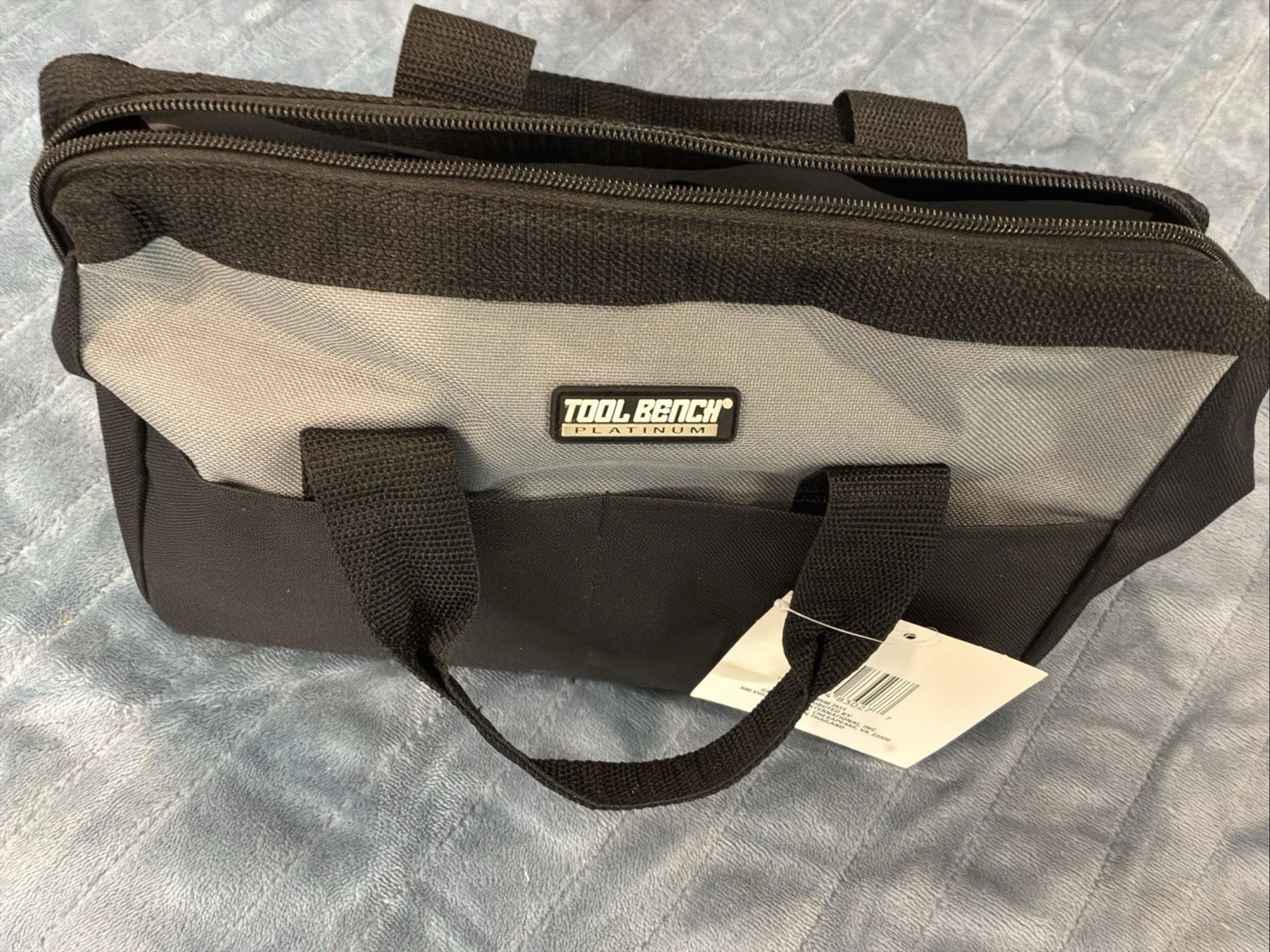 Performax Tool Bag Small Gray Black Soft Sided Zipper Tool Tote Drill Bag
