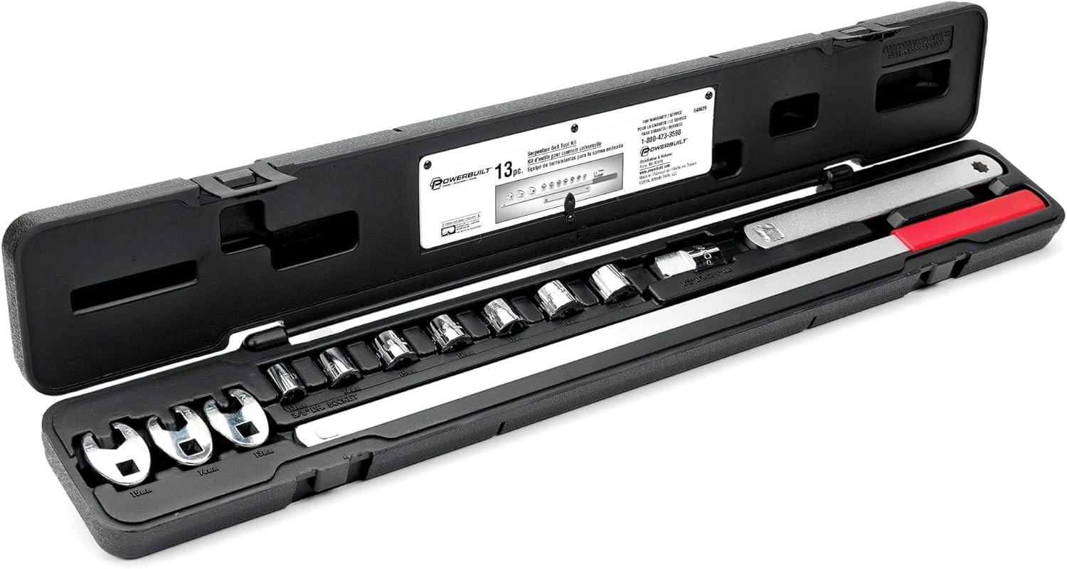 Vehicle Serpentine Belt Tool Set with Storage Case