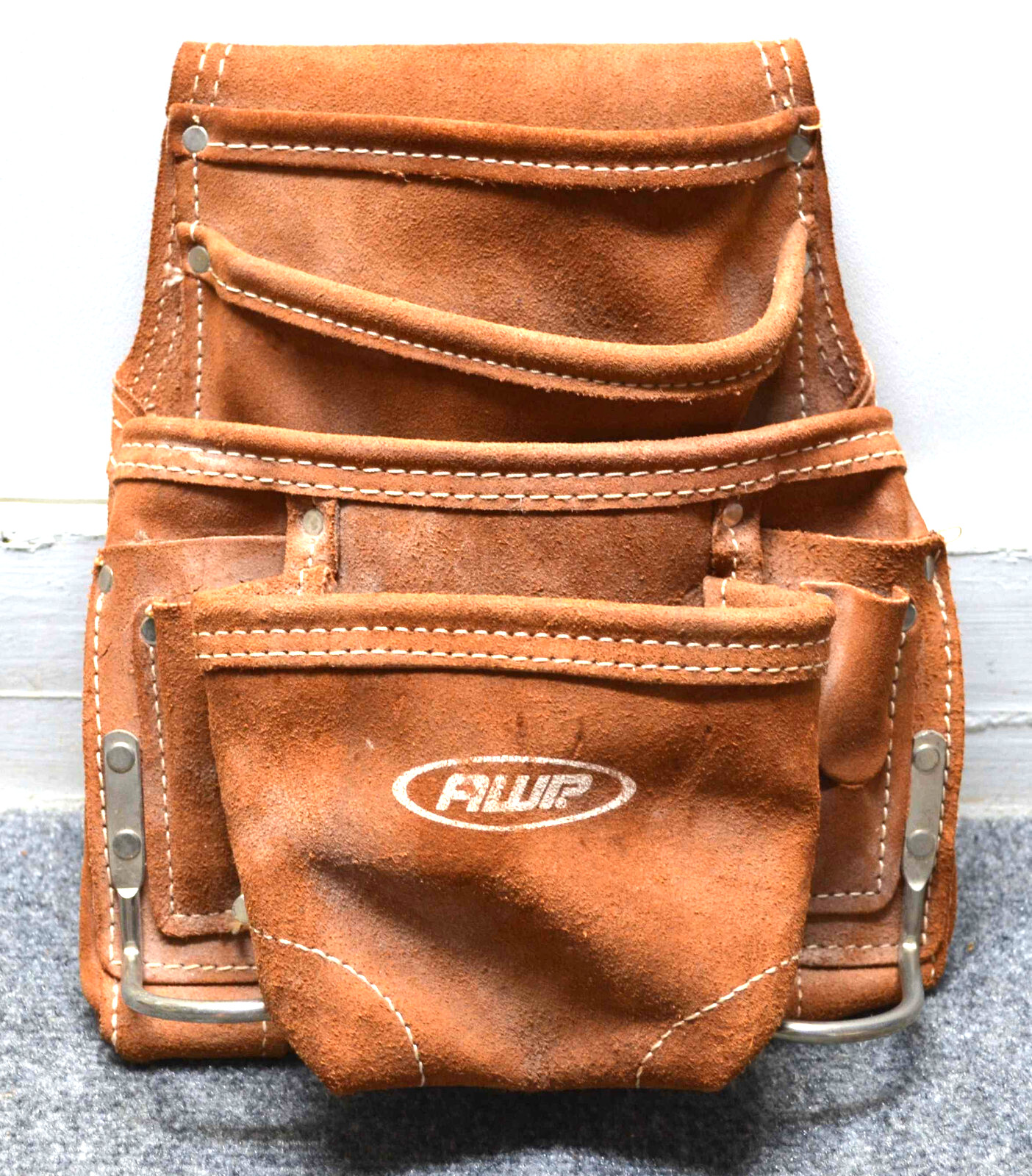 AWP Tool Pouch 4 big & 2 small pockets 2 pencil pockets 2 Large Metal Rings