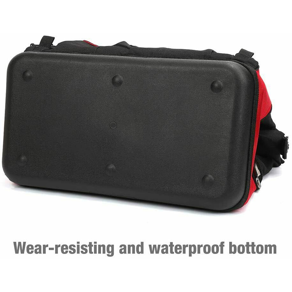 WORKPRO 2PCS 16″ Wide Mouth Heavy Duty Tool Bag Storage Tool Tote w/Outer Pocket