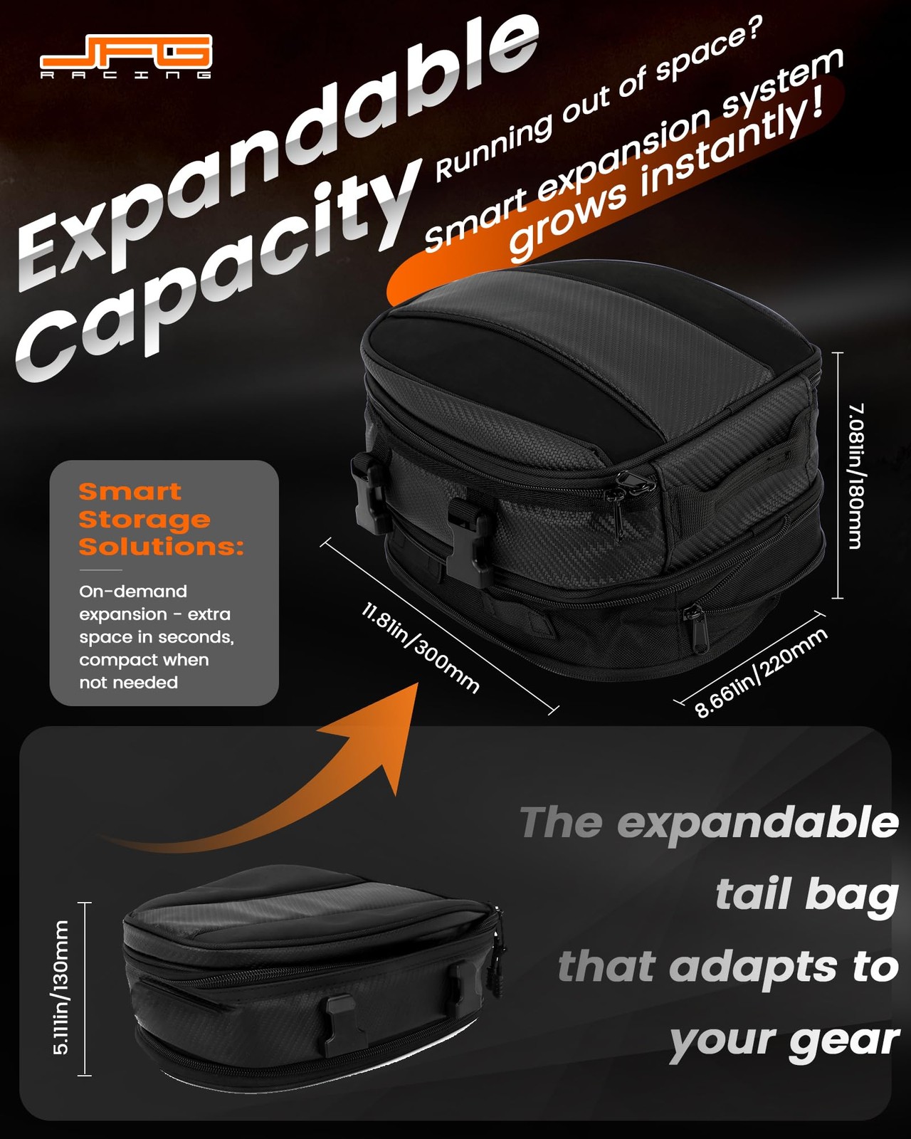 Motorcycle Tail Bag,12L Dual Use Seat Helmet Bag Backpack Universal for Motor