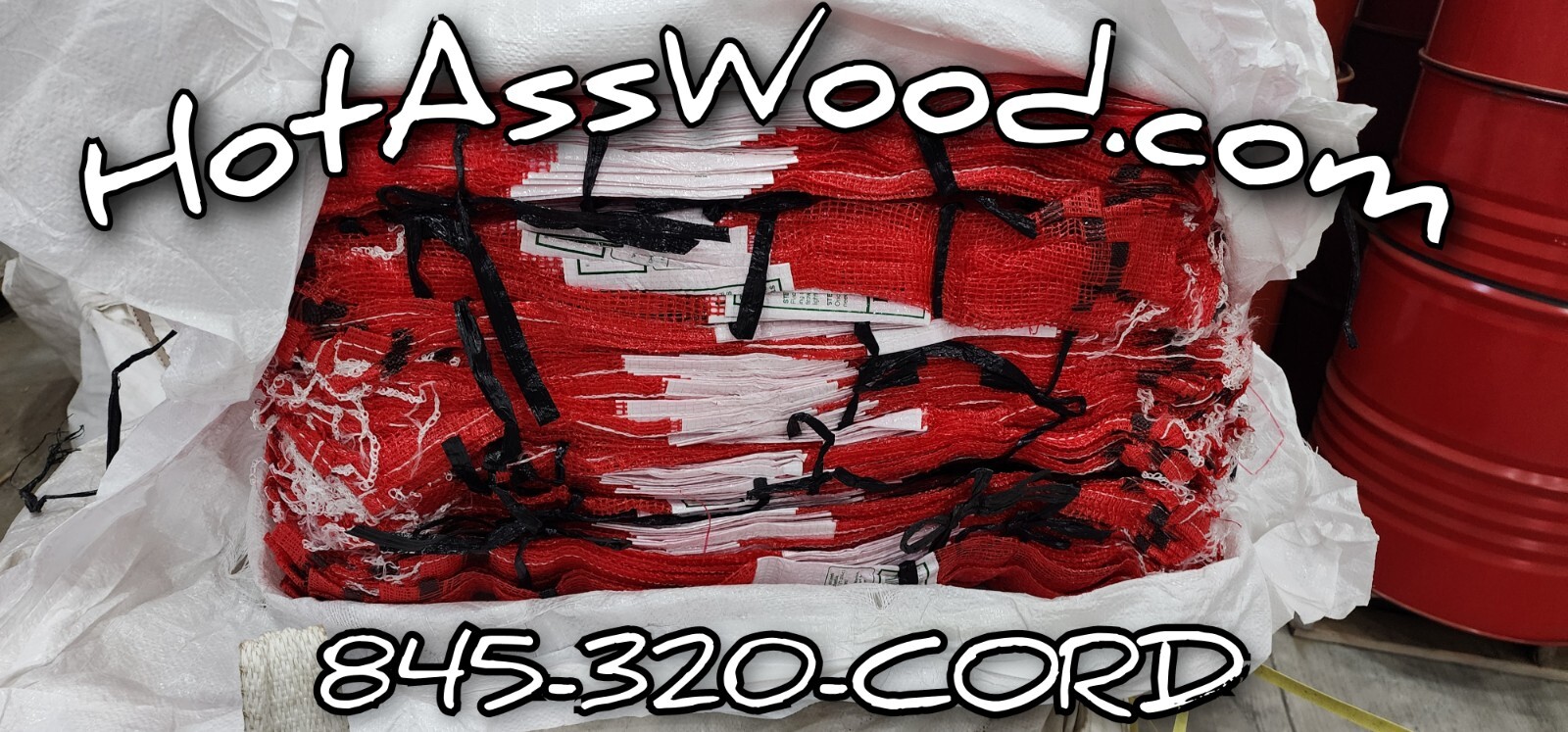 100pcs Firewood Bags MESH FIREWOOD BAGS .75 CUBIC FOOT FREE SHIPPING