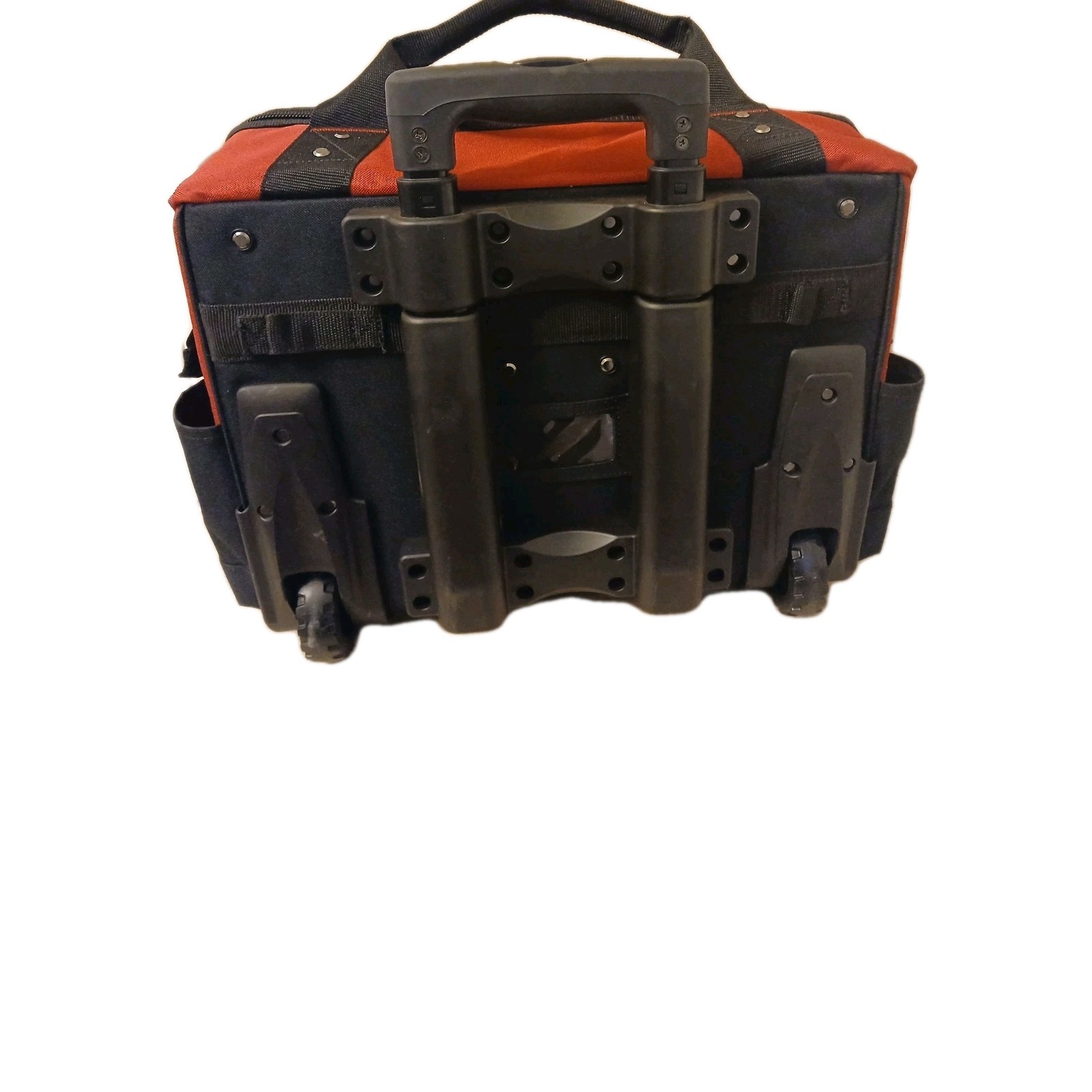 Husky 18in Rolling Tool Bag 18 Pocket Heavy-Duty Telescoping Handle Wheels Red