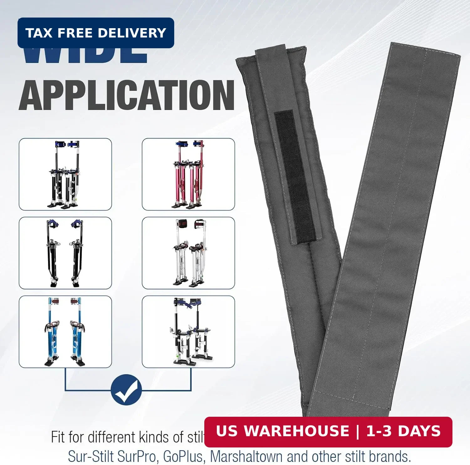 Stilt Straps Replacement, Drywall Stilt Straps Universal Fit, Padded Adjustable