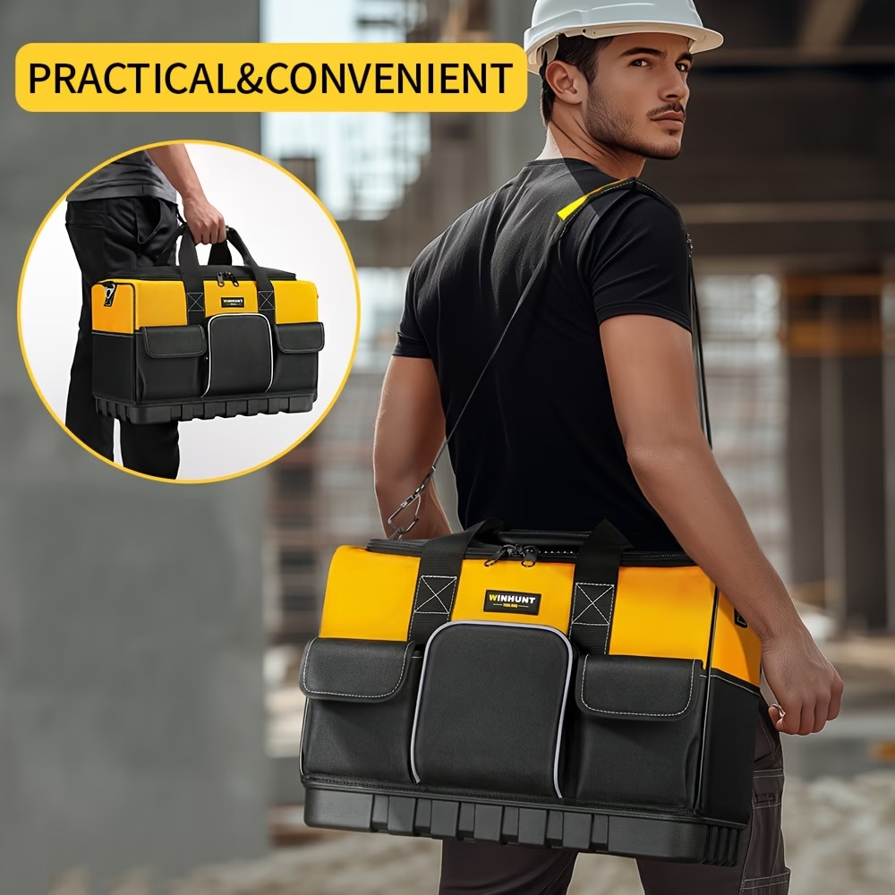 20″ Heavy-Duty Tool Bag, 16-Pocket Portable Empty Toolbox Organizer Storage